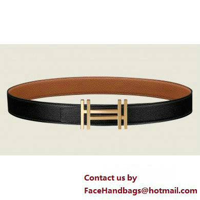 Hermes H au Carre belt buckle & Reversible leather strap 32 mm 06 2023